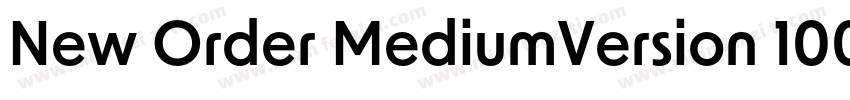 New Order MediumVersion 1000字体转换